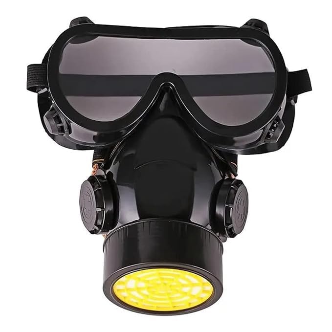 OXGO Respirator Mask Half Face Gas Mask with Safety Glasses Reusable Professional Breathing Protection Against Dust Chemicals Pesticide Organic Vapours, Perfect for Painters and DIY Project-image-38