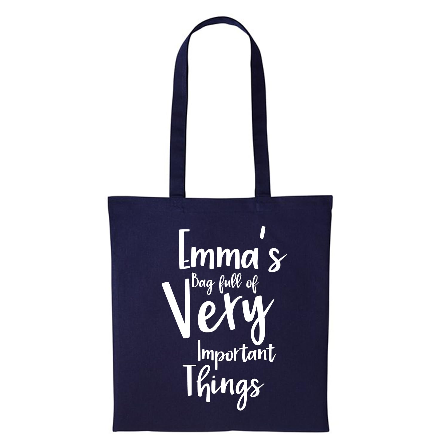 Gift Hub Personalised Tote Bags for Women (Bag full of Very Important Things) โ Custom Cotton Shopping Bags, Ideal for Teachers, Shoppers, and Events | Multiple Colors, Customizable Names, 38 x 42cm
