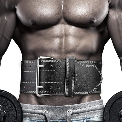 Image of JTC Weight Lifting Gym Belt 7mm Thickness 7mm Thickness Xtra Large Powerlift Gym Belt for Heavy Workout Professional Heavy Professional Genuine Leather Weightlifting Belt