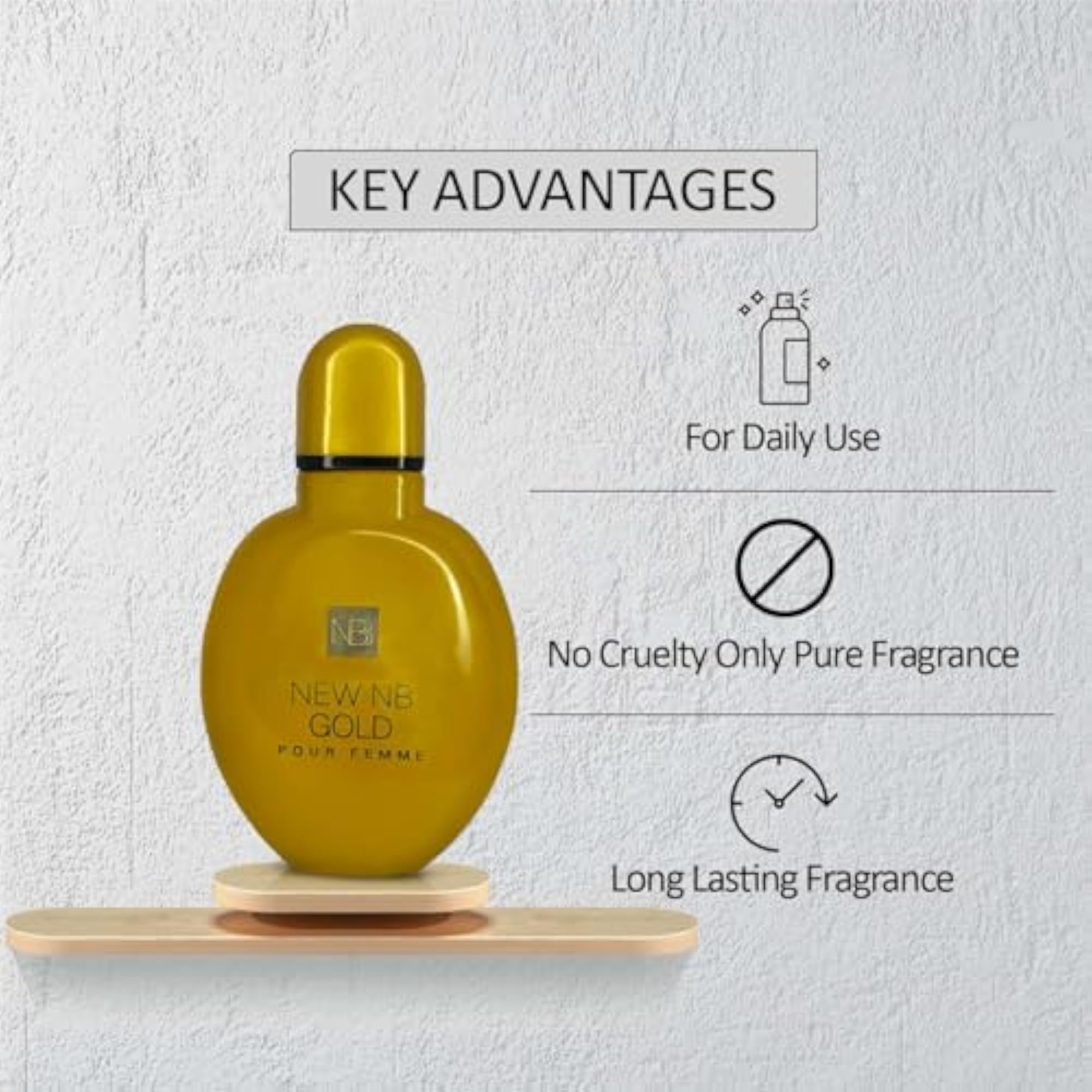 Gold EDT Perfume for Women, 125ml - Strong & Long Lasting