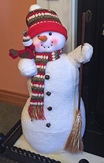 Wheels N Bits NEW XL Large 70cm ICE Frozen Snowman Christmas Figure Xmas Decoration Fire Side