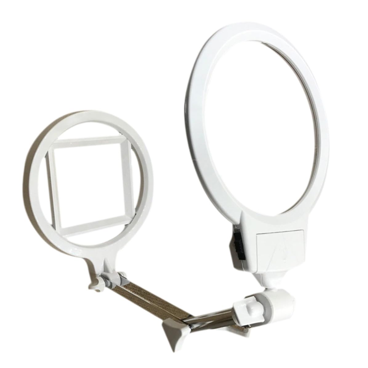Lámpara de Lupa de Escritorio Plegable con Luz Led, Lente 2.5x130mm y Base con Escala para Diseño de Joyería y Manualidades