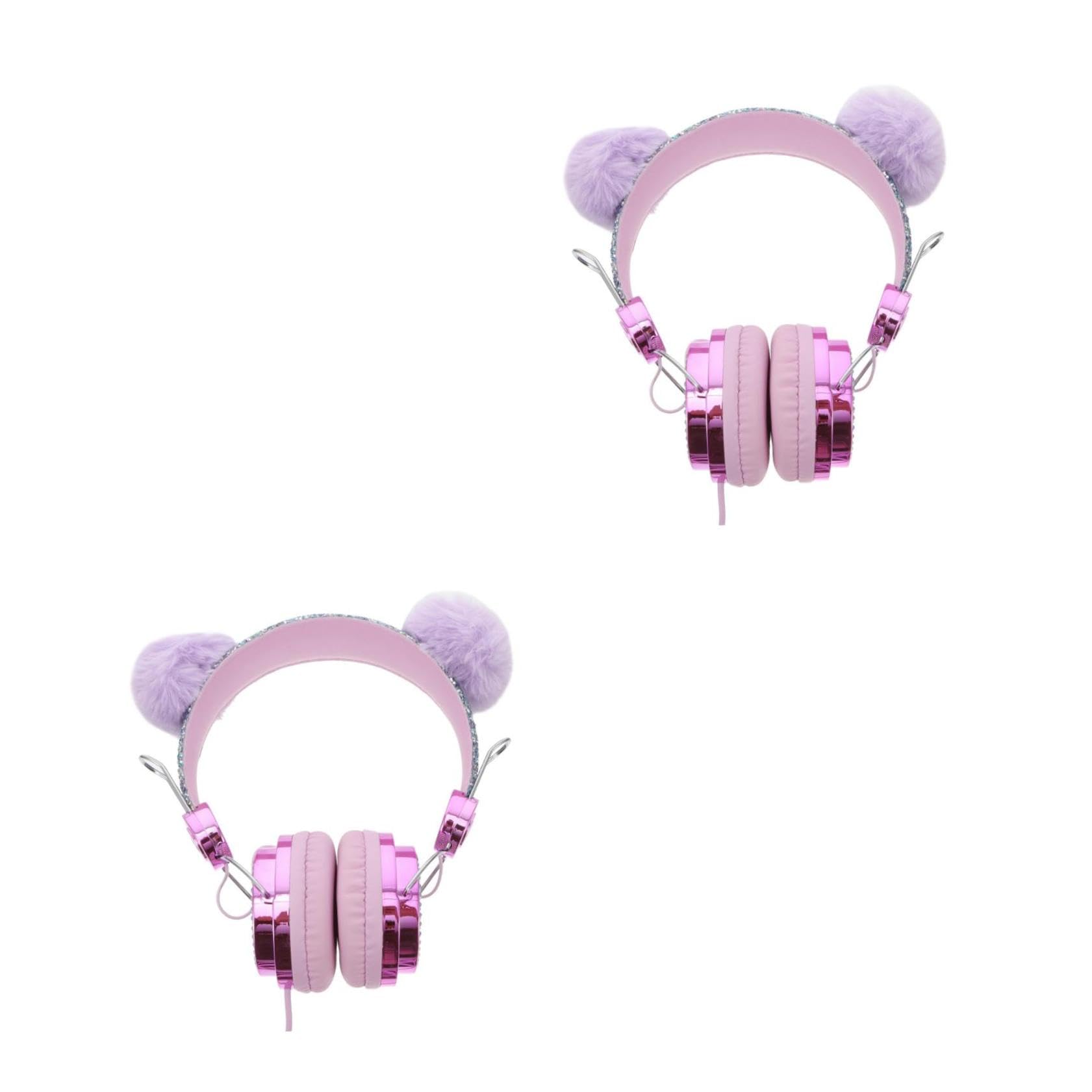 Mikikit 2 Pz Cuffie Cuffia Da Gioco Stereo Cuffia Con Orecchie Di Gatto Auricolare Per Ragazze Per Bambini Cablata Con Microfono Sopra L'auricolare Addominali Ragazza Bambino