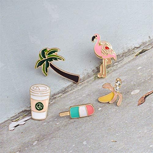 Set 12 Spille Cartoon ZoneYan - Spille Smaltate Colorate Per Abbigliamento, Borse, Regali Divertenti