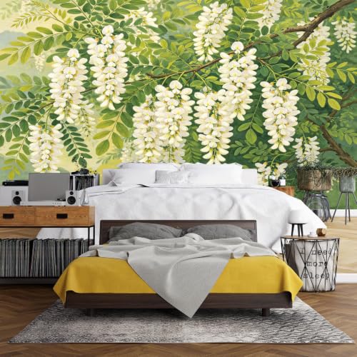 Mural botánico zen japonés para crear un salón relajante y natural 6