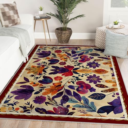 Tapis antidérapant lavable 90x150cm pour protéger le sol du salon avec style - 4