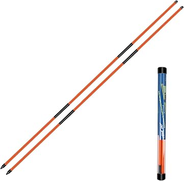 Amazon Msoat 第三世代 ゴルフ アライメントスティック ２本セット 3つのセクション折りたたみ式練習用ロッド 狙い パッティング スイングトレーナー 肩 腰 姿勢矯正用ゴルフ 練習器具 Msoat スイング練習機