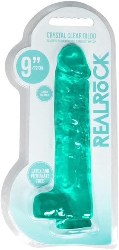 RealRock CC 9in Dildo WBalls&Suction Tur REA093TUR