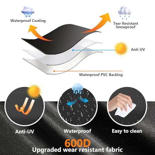 Cover for Ninja Flexflame, Grill Cover for Nin-ja Flex Flame PG300 Series, 600D Heavy Duty Griddle Cover for Ninja Flexflame PG301 (Durable and Lightweight, Water-Resistant and UV Resistant) by DNXHONESS - Image 8