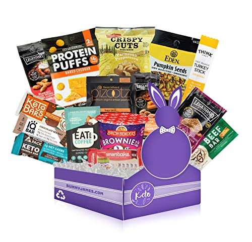 KETO Snacks Care Package: Ultra Low Carb, Low Sugar,High Fat Ketogenic Diet Snacks, Keto Bars, Cookies, Keto Jerky & Pork Rinds,Great Keto Gift Basket