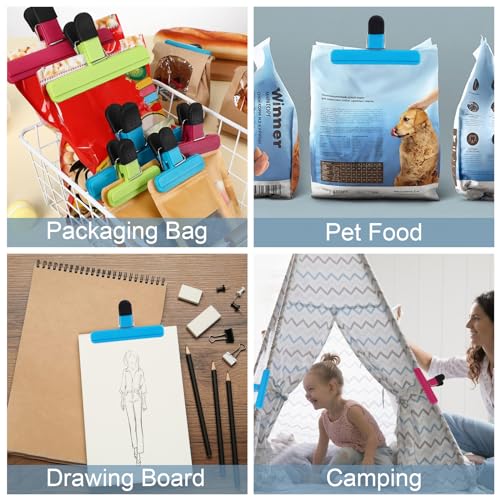 Image of 10 Pack Chip Clips Bag Clips Food Clips, Snack Clips Bag Clips for Chips and Other Food Bags, Kitchen Clips for Food Storage(5 x L, 5 x S)