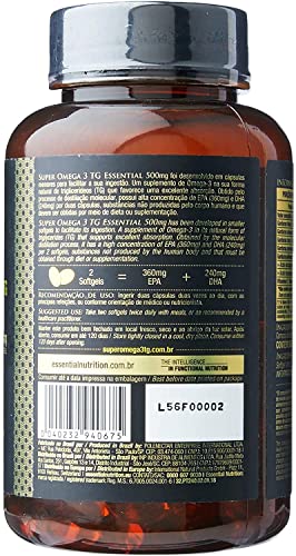 Super Ômega 3 TG (240 Cáps. 500 mg) 120g-Essential Nutrition