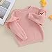 Mubineo Baby Girl Winter Clothes Basic Plain Cute Ruffle Sweater Toddler Kids Pullover Long Sleeve Newborn Sweaters (Dusty Pink, 2-3 Years)
