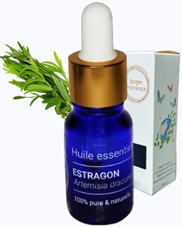 Aceite Esencial de Estragón 30 ml, Productor/Agricultor del Sur del Drôme, 100% Puro y Natural, para Difusor y Aromaterapia