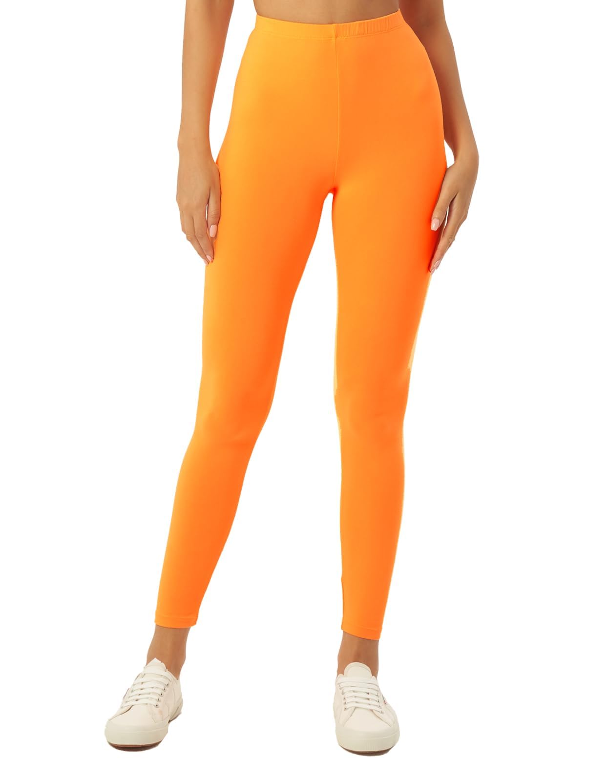 sissycos Women's 80s Leggings Neon Artistic Splash Printed Pants