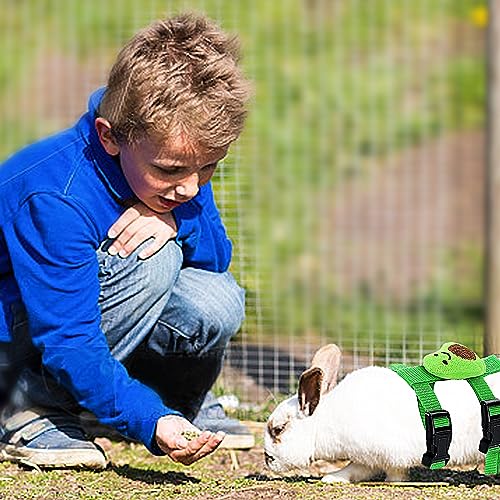 image for XPAPOV 4 Sets Adjustable Bunny Rabbit Harness and Leash Set Small Pet 