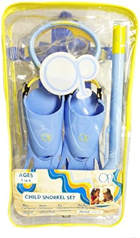 OP Ocean Pacific Child Snorkel Set w/ Mask, Snorkel, Fins, and Gear Bag (Blue)