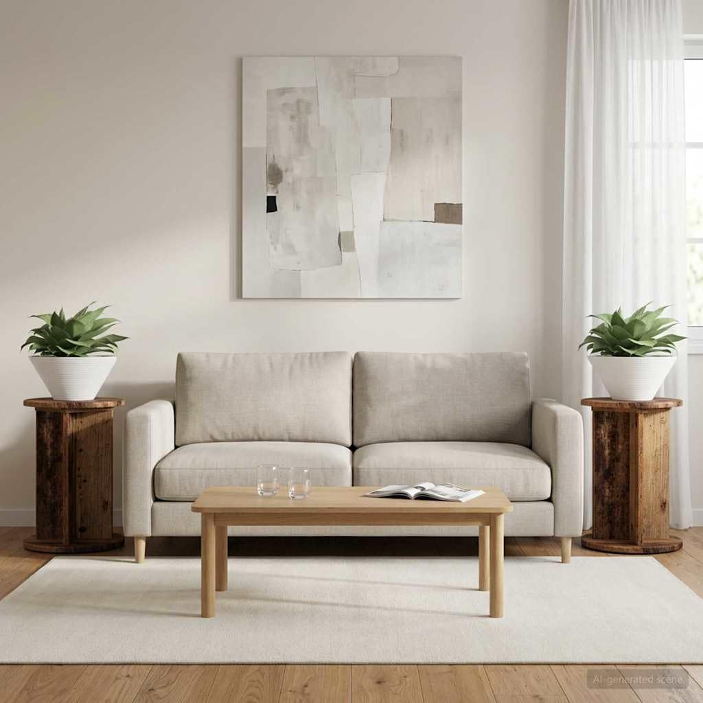 Supporto per piante 2 pz. Legno invecchiato 40 cm