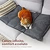 Mora Pets Tappeto riscaldante gatto Coperta autoriscaldante per gatti e cani Tappetino riscaldante Senza elettricità e batterie Coperta termica Rimovibile e Lavabile 60 x 46 cm