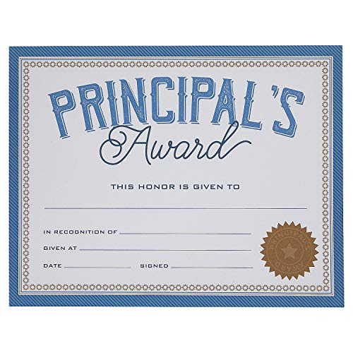 Fun Express Principals Award Certificate - 25 Pieces - Educational and Learning Activities for Kids