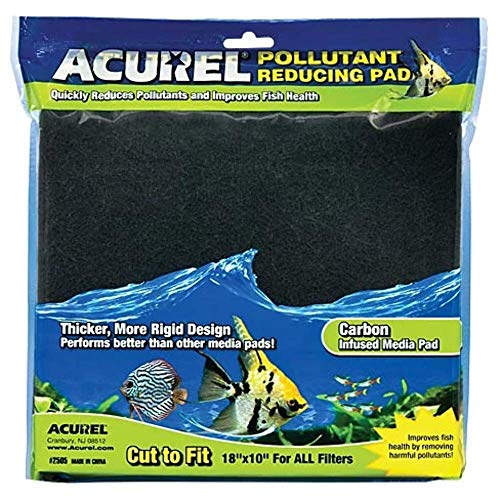 Acurel LLC Pollutant Reducing Media Pad, Aquarium and Pond Filter Accessory, 10-Inch by 18-Inch