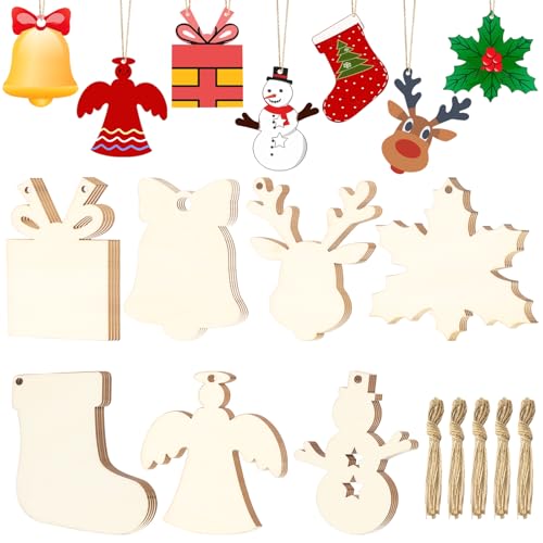 Wooden Paintable Decor Ornaments