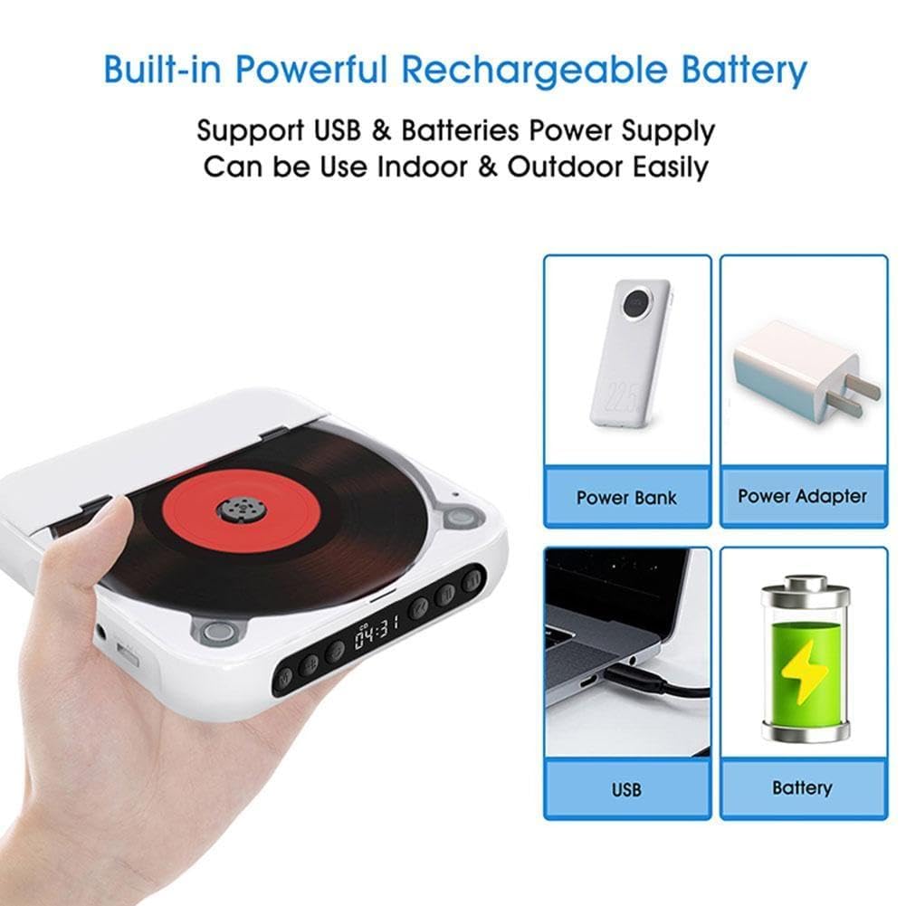 Student Tragbarer Player Bluetooth Audio Tragbarer Auto Disc Player Study Player Tragbarer Bluetooth Repeater