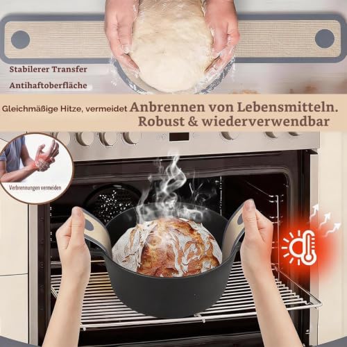 Sauerteig Starter Set Brot backen Zubehör mit Gärkörbchen & 650ml Gärglas – Ansicht 6