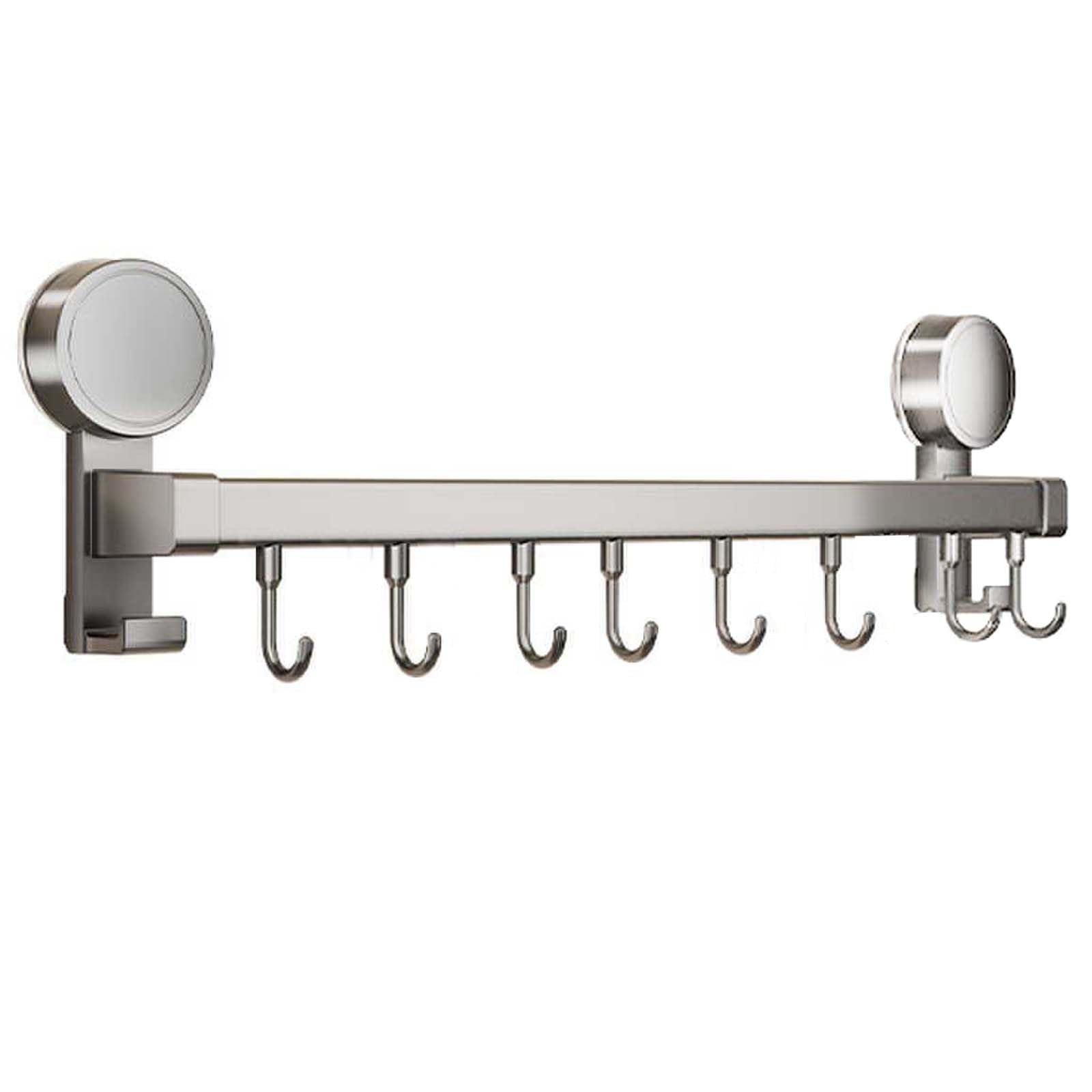 KITDAHOM Hakenleiste Mit Saugnapf 40cm - 8 Haken Bohrfrei Für Küche & Bad