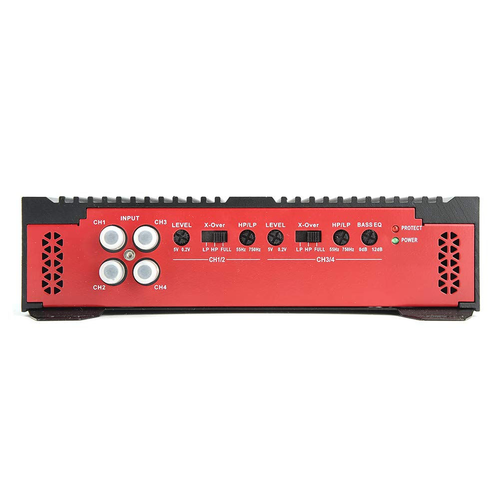 EMUKOEP Amplificatore Stereo per Auto Subwoofer Potente e Compatto AMP 480W×2 per gli Appassionati di Audio per Auto