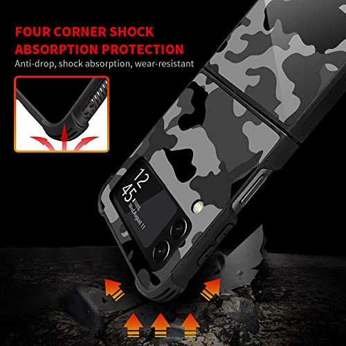 Daizag Compatible With Samsung Galaxy Z Flip 3 5G Case,Gray Camo Scratchproof Anti-Drop Pattarn Design For Boys Girls Protective Shell For Samsung Galaxy Z Flip 3 5G Case #TOP3
