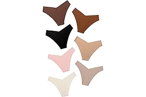 Women's Seamless Bikini Cheeky Underwear: Invisible, No-Show Brazilian Cut