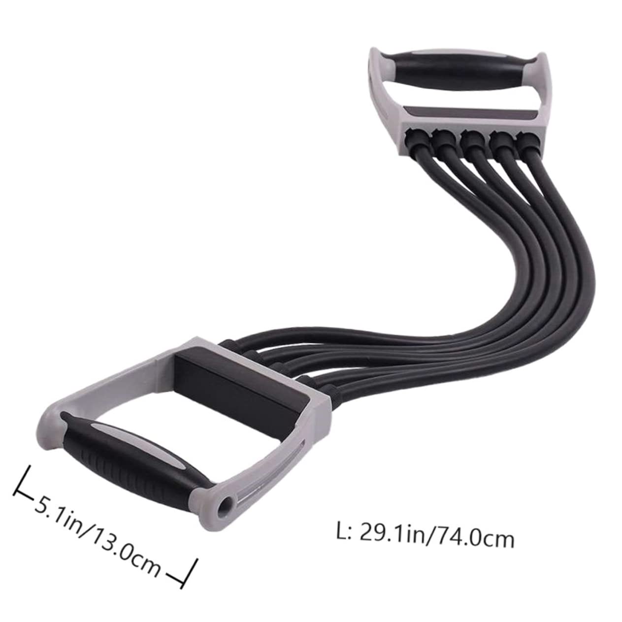 Brust Expander Fitness Feder-Brusttrainer Mit Latexschlauch 30 Einstellbaren Zugstufen Pro Schlauch Ergonomischen Griffen Für Brust Arme Schultern Und Oberen Rücken