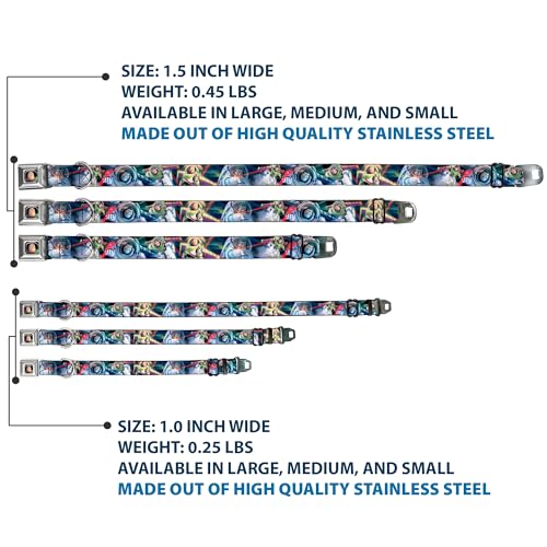 Collier de chien Buzz l'Éclair robuste anti-irritation noir Buckle Down - 4