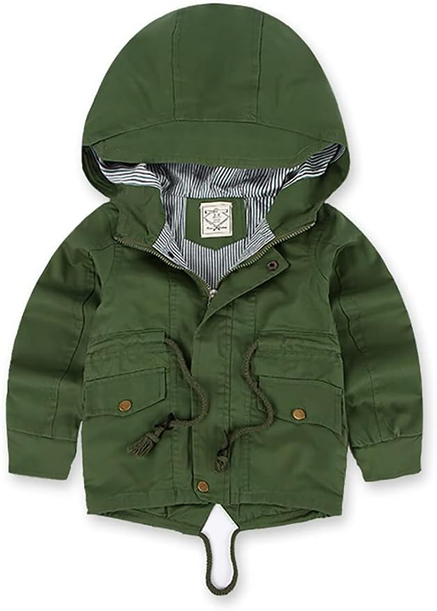 WEONEDREAMKids Boys Girls Spring Fall Hooded Cotton Jacket Zipper Coat Outerwear Clothes