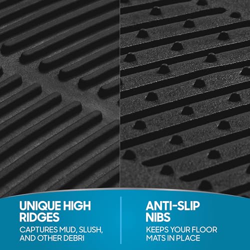 image for BDK Floor Mats, 4-Piece All-Weather Car Mat with Universal Fit Design,