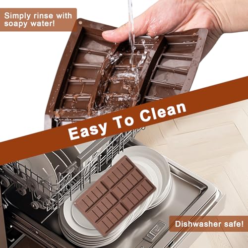Image of Chocolate Bar Mold,Non-Stick Chocolate Molds,100% Food Grade Silicone Mold