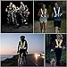 YUNLOVXEE Reflective Strap Safety Vest Gear - 2-10 Pack Adjustable High Visible Reflective Running Gear for Women Men Night (Blue x10)