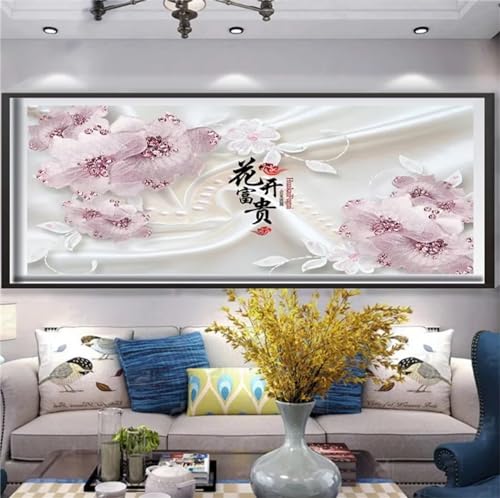 Kit complet diamond painting orchidée 5D de 30x70cm : le cadeau d'artisanat idéal pour adulte