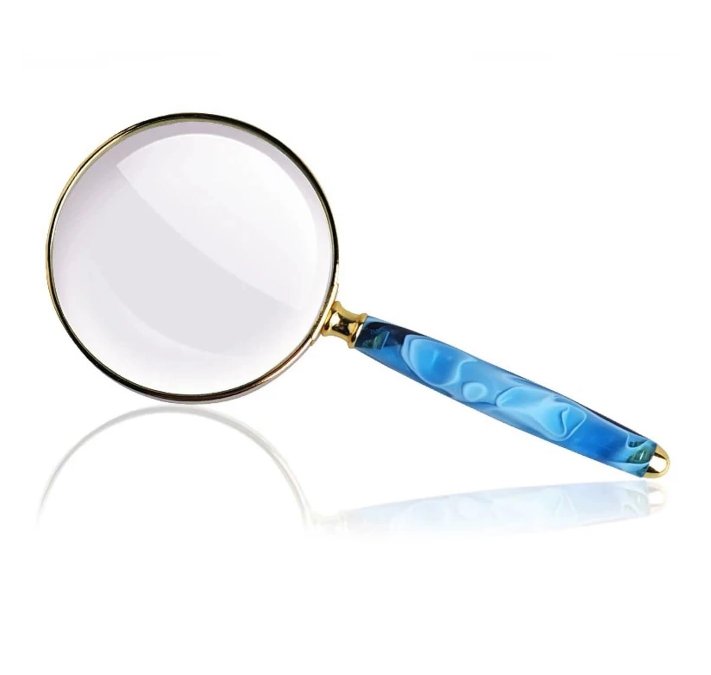 Magnifying Glass Handheld Magnifying Glass 10X For Seniors Reading Inspection Exploring Close Work Reading Inspection(Blue)