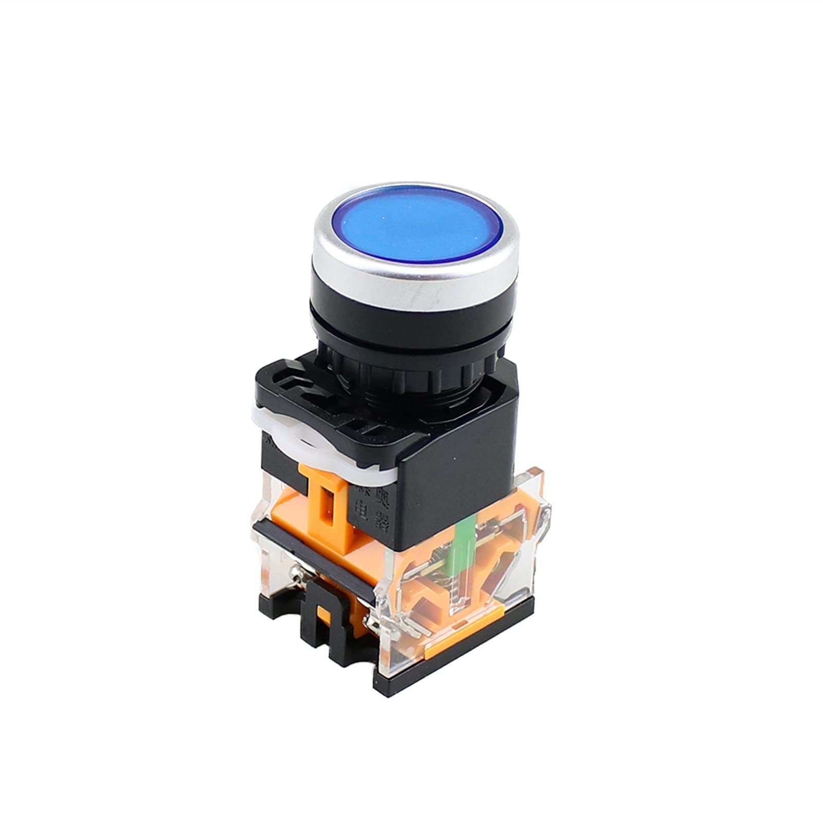 CZKE LA38-11/203 Automatic Momentary Reset Push Button Switch Heavy Duty Power Drop ship Green Red (Color : Blue)