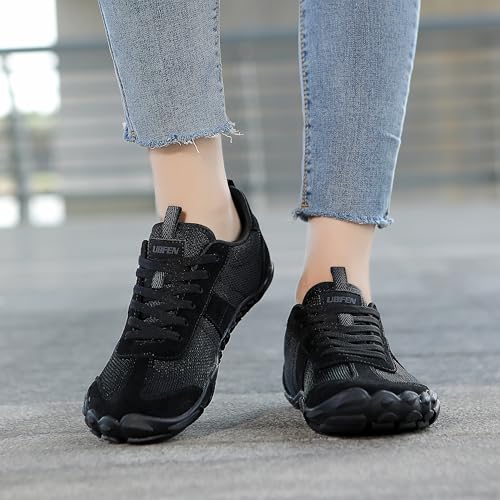 Image of UBFEN Womens Barefoot Shoes Mens Wide Toe Box Zero Drop Minimalist Sneakers | Laces Up, Lightweight, Breathable, Comfortable, Suitable for Walking, Travel, Light Hiking, Trail Running, Tennis, Daily Wear