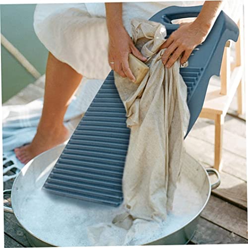 Large Plastics Washboards Hand Washing Board Household Laundry Board, Manual Home Anti-Slip Portable Rectangle Washboard Scrubboards Clothes Cleaning Tools Dark Blue Home Accessory - Image 6