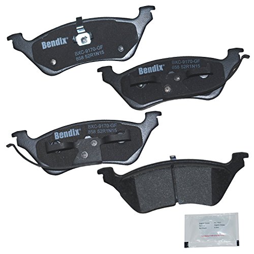 Image of Bendix Priority1 CFC858 Ceramic Rear Brake Pads for Chrysler Town & Country 2007-2001, Voyager 2008-2001, Dodge Caravan 2007-2001, Grand Caravan 2007-2001