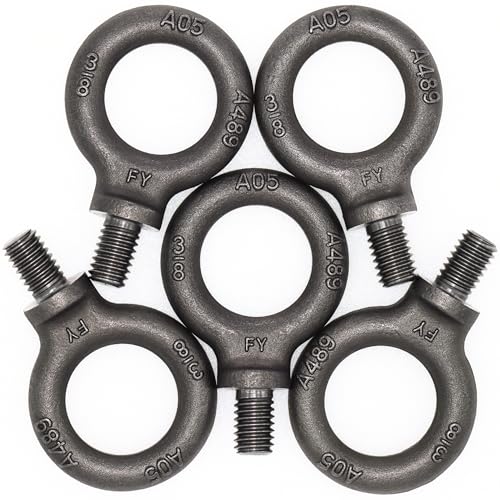 Image of 5 Pcs Lifting Shoulder Eye Bolts 3 /8 inch-16 X 5 /8 inch