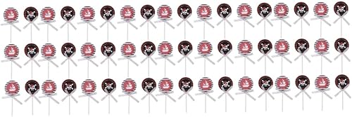 ABOOFAN 60 piezas de decoración de pasteles pirata palillos de dientes sándwich de Halloween Insertar pastel cumpleaños cupcakes toppers Halloween