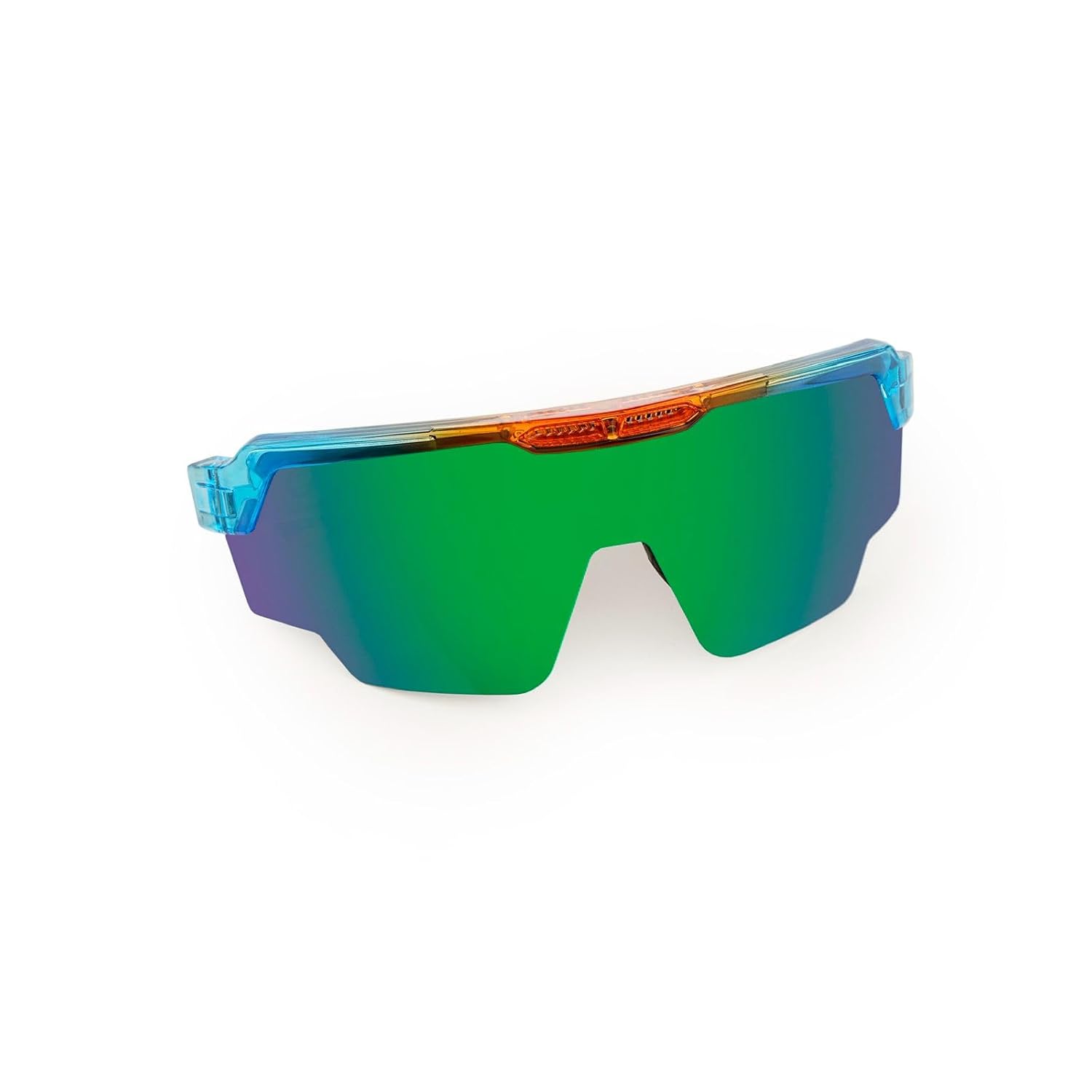 SASA Raptor Translucent Blue/Orange Sports Sunglasses with Blue