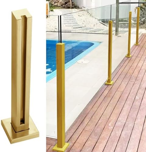 Glass Railing Post ，Heavy Duty Balustrade for Hallways, Pools, Gardens, and Decks