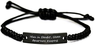Fun Aquarium Keeping Gifts, When in Doubt, Choose Aquarium, Fun Birthday Black Rope Bracelet Gifts for Men Women from Friends, Hobbies for Men, Hobbies for Women, Gift Ideas for Men, Gift Ideas for