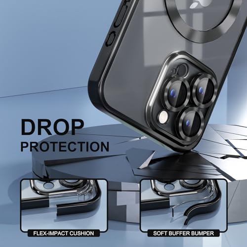 Image of Misea Magnetic for iPhone 15 Pro Max Case Compatible with MagSafe Black